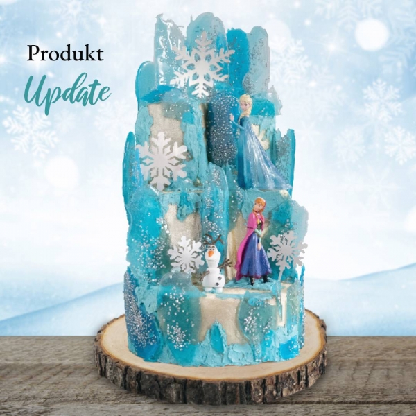 Tortenset Eispalast Blau mit der Eiskönigin Elsa